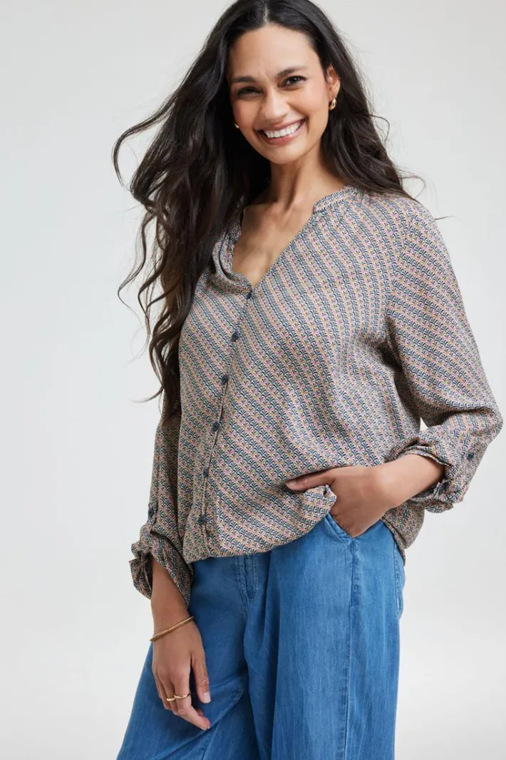 DiDi Blouse Nilly Sand Pure print- Blouses