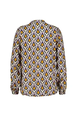 DiDi Blouse Nyssa in offwhite with cosmic dreams print- Blouses