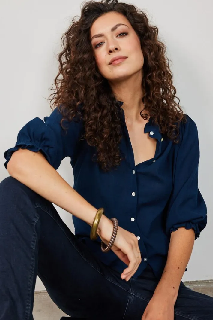DiDi Blouse Paris Dark blue- Blouses
