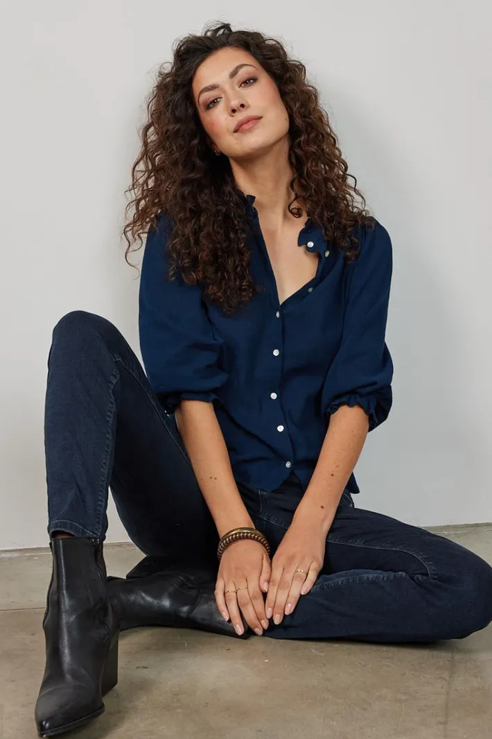 DiDi Blouse Paris Dark blue- Blouses