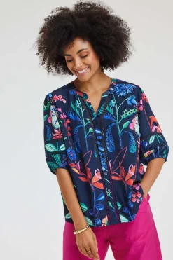 DiDi Blouse Rise Botanic spice print- Blouses