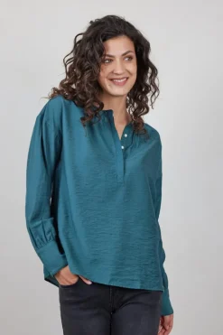 DiDi Blouse Sari Dark sea green- Blouses