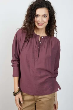 DiDi Blouse Sari Red mahogany- Blouses