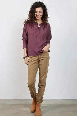 DiDi Blouse Sari Red mahogany- Blouses