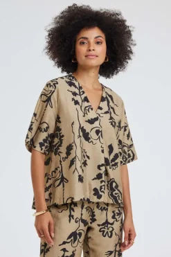 DiDi Blouse Tess Bouquet hunt print- Blouses