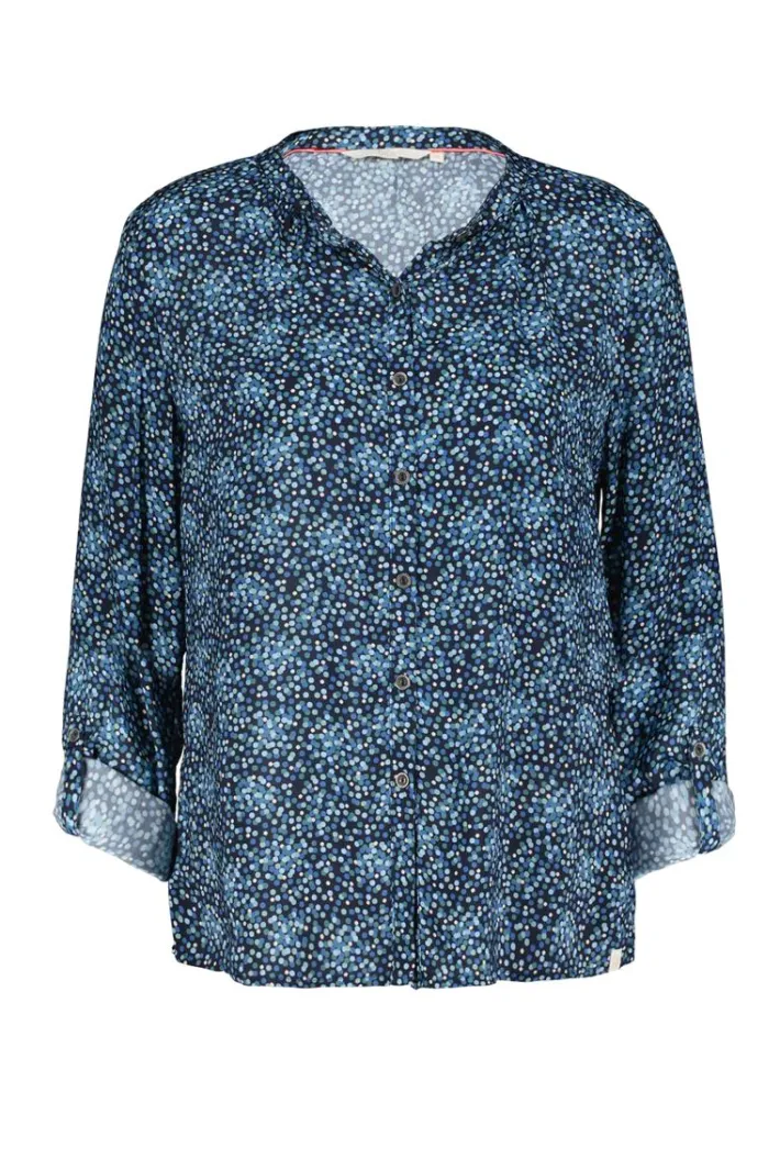 DiDi Blouse Tyla Dark blue Fuji XS print- Blouses