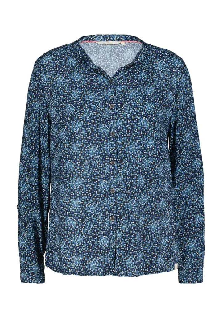 DiDi Blouse Tyla Dark blue Fuji XS print- Blouses