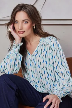 DiDi Blouse Vienna Offwhite Imperial print- Blouses