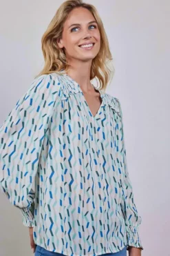 DiDi Blouse Vienna Offwhite Imperial print- Blouses