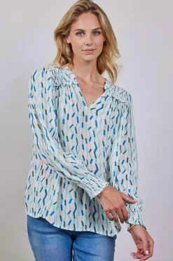 DiDi Blouse Vienna Offwhite Imperial print- Blouses