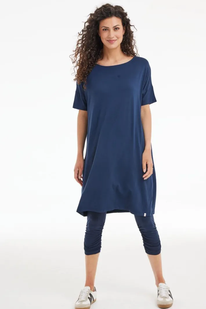 DiDi Capri legging ruffle in donkerblauw- Leggings | Basics