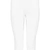 DiDi Capri legging ruffle in white- Leggings | Basics