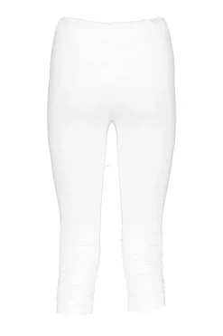 DiDi Capri legging ruffle in white- Leggings | Basics