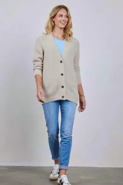 DiDi Cardigan Sonia Feather grey- Truien & Vesten | Cardigans