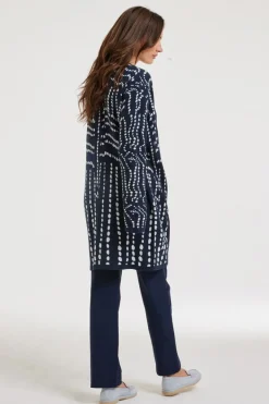 DiDi Cardigan Source jacquard Dark blue- Truien & Vesten | Cardigans