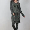 DiDi Comfy loose dress Black Puntos print- Jurken & Tunieken