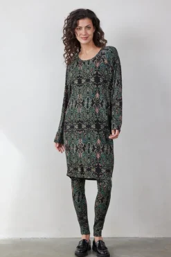 DiDi Comfy loose dress Black Puntos print- Jurken & Tunieken