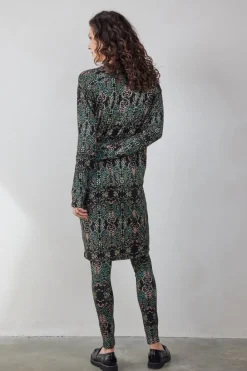 DiDi Comfy loose dress Black Puntos print- Jurken & Tunieken