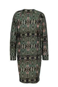 DiDi Comfy loose dress Black Puntos print- Jurken & Tunieken