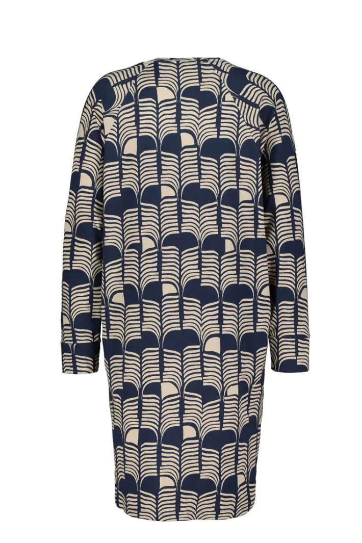 DiDi Comfy loose dress Dark blue Glow print- Jurken & Tunieken