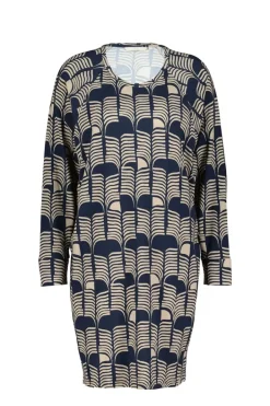 DiDi Comfy loose dress Dark blue Glow print- Jurken & Tunieken