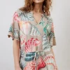 DiDi Dress Baily in Feather grey with Ocean treasures print- Jurken & Tunieken