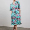 DiDi Dress Baily in granite green with Floral Medley- Jurken & Tunieken