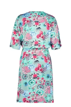 DiDi Dress Baily in granite green with Floral Medley- Jurken & Tunieken