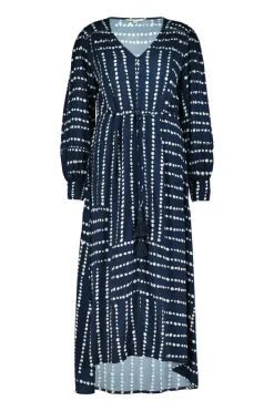 DiDi Dress Costa Dark blue Source print- Jurken & Tunieken