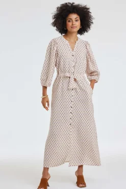 DiDi Dress Dalina Offwhite Pixie print- Jurken & Tunieken