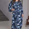 DiDi Dress Divine Darkblue Ambiance print- Jurken & Tunieken