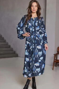 DiDi Dress Divine Darkblue Ambiance print- Jurken & Tunieken