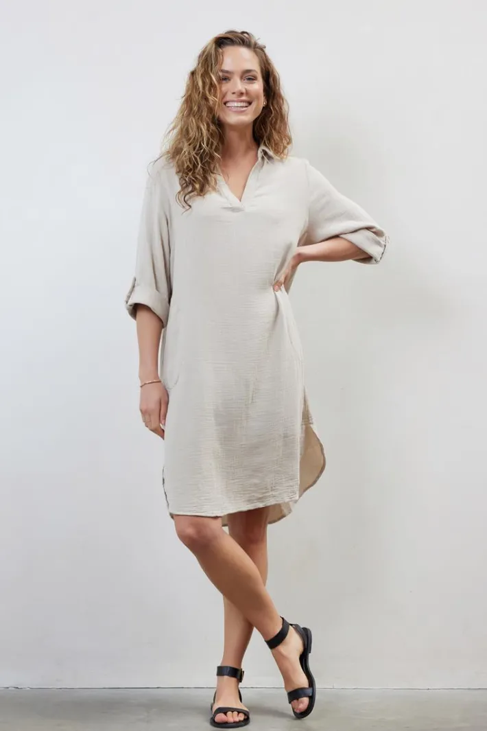 DiDi Dress Grace in Feather grey- Jurken & Tunieken