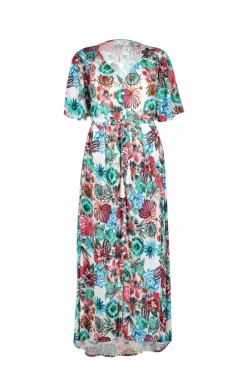 DiDi Dress Jazzy in offwhite with Floral Medley- Jurken & Tunieken
