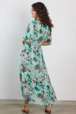 DiDi Dress Jazzy Ocean green Reflection print- Jurken & Tunieken