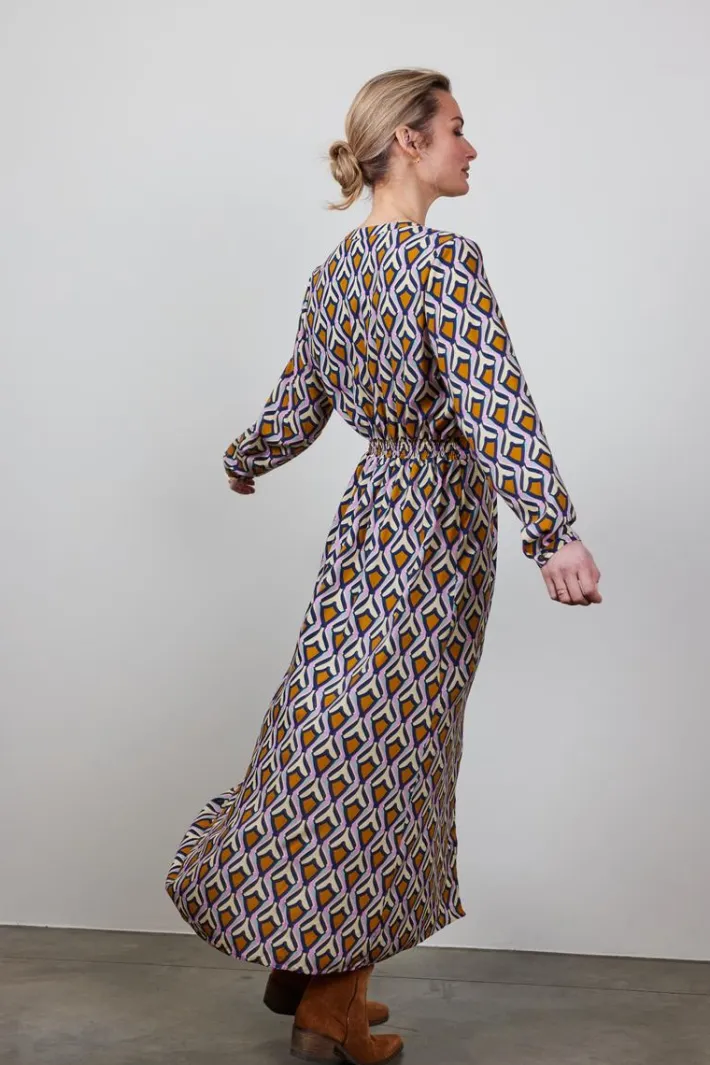 DiDi Dress Joyful in offwhite with Cosmic dreams print- Jurken & Tunieken