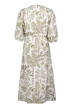 DiDi Dress Lina Offwhite Palmer print- Jurken & Tunieken