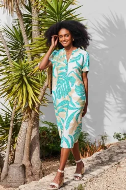DiDi Dress Mauro Offwhite Bahia print- Jurken & Tunieken
