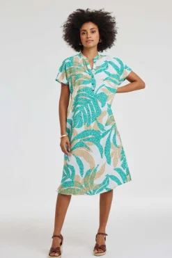 DiDi Dress Mauro Offwhite Bahia print- Jurken & Tunieken