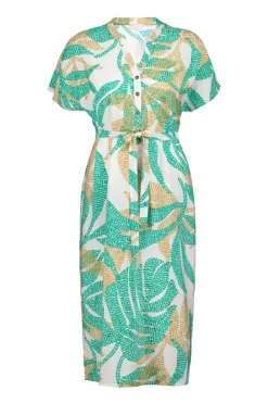 DiDi Dress Mauro Offwhite Bahia print- Jurken & Tunieken