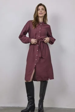 DiDi Dress Maya Red mahogany- Jurken & Tunieken