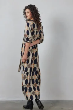 DiDi Dress Melody Sand with Monsoon print- Jurken & Tunieken