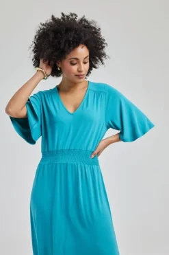 DiDi Dress Naomi in Dark turquoise- Basics | Jurken & Tunieken