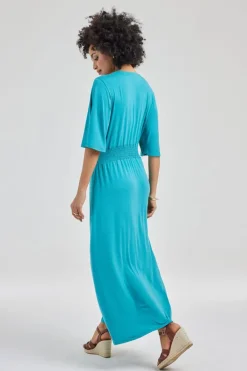 DiDi Dress Naomi in Dark turquoise- Basics | Jurken & Tunieken