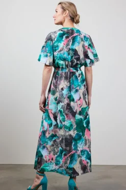 DiDi Dress Nova in Light grey with dreamscape print- Jurken & Tunieken