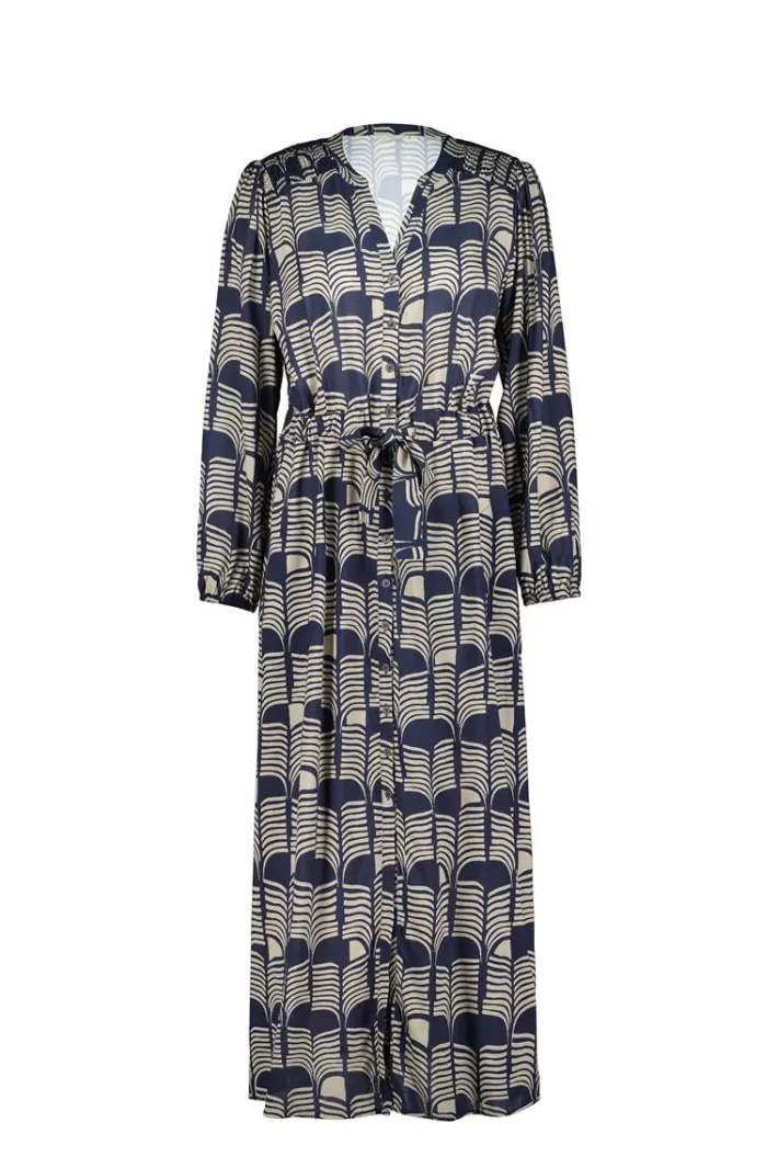 DiDi Dress Paz Dark blue Glow print- Jurken & Tunieken