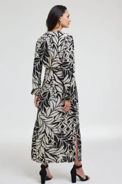 DiDi Dress Paz in black with Oasis print- Jurken & Tunieken