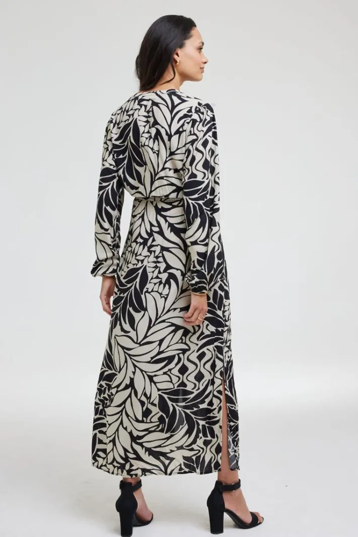 DiDi Dress Paz in black with Oasis print- Jurken & Tunieken