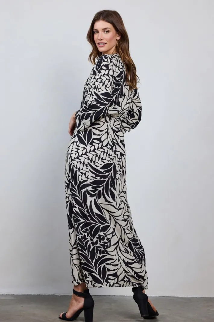 DiDi Dress Paz in black with Oasis print- Jurken & Tunieken