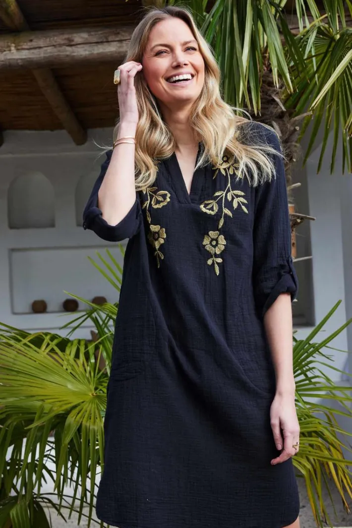 DiDi Dress Vulcano Black- Jurken & Tunieken
